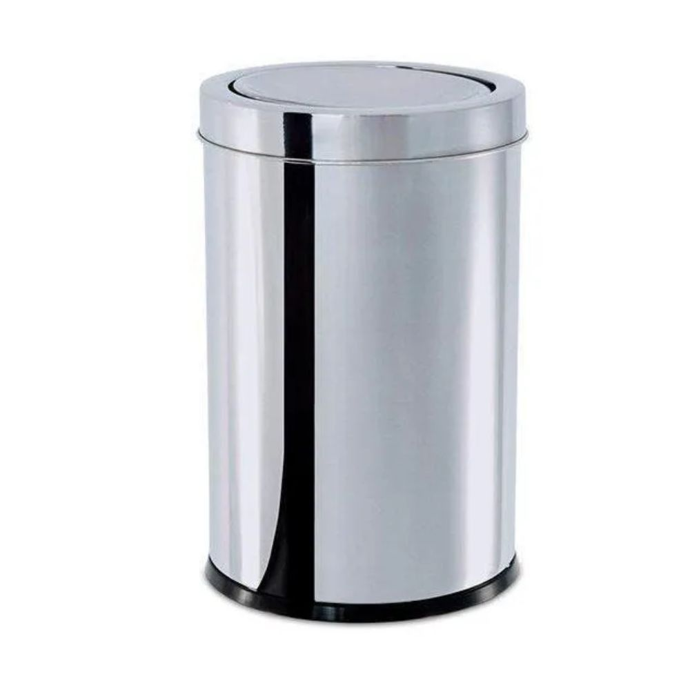 LIXEIRA 30L INOX REDONDA BASCULANTE A40D30CM - BRINOX