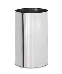 LIXEIRA 20L INOX REDONDA A40D24CM SEM TAMPA CESTO COLETOR MSP381 - MS