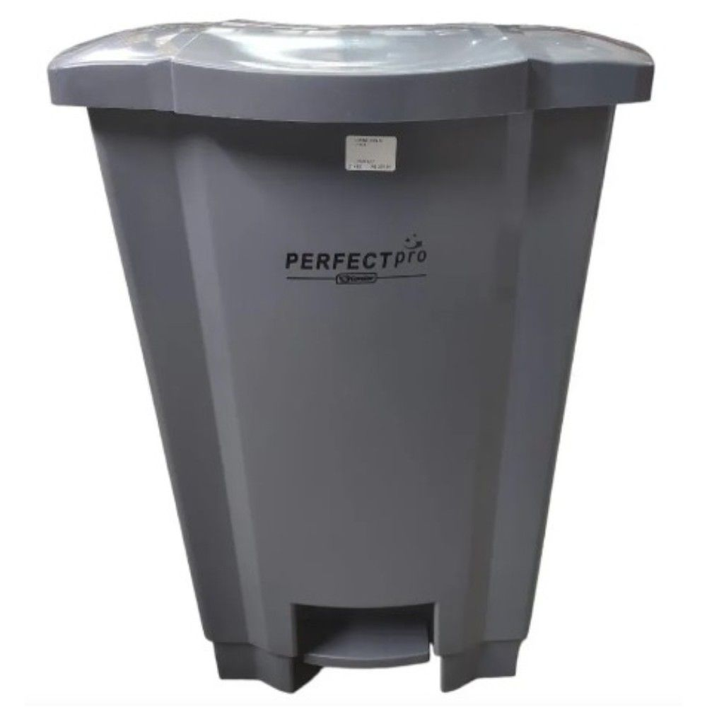 LIXEIRA 17L PERFECT COM PEDAL CINZA  