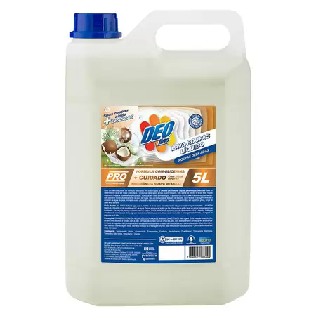 SABAO LIQUIDO 5L LAVA ROUPAS DELICADAS COCO - DEOLINE