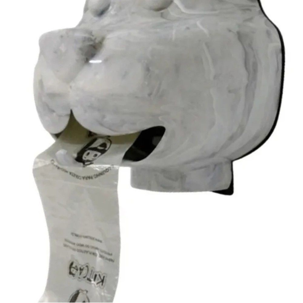 KITCAO - CACHORRO DISPENSER DE SAQUINHO BRANCO 