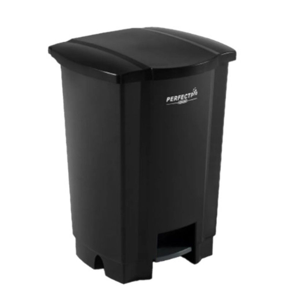 LIXEIRA 17L PRETA  COM PEDAL C29X33LX43ACM - PERFECT