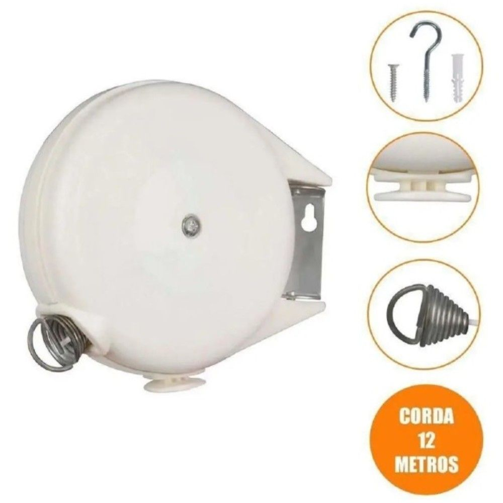 VARAL RETRATIL MULTIANGULAR SUBLIME 12M CORDA - MOR