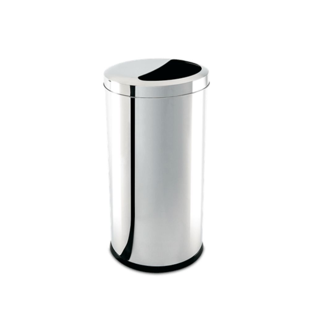 LIXEIRA 16L INOX COM TAMPA MEIA LUA A59D20CM - BRINOX