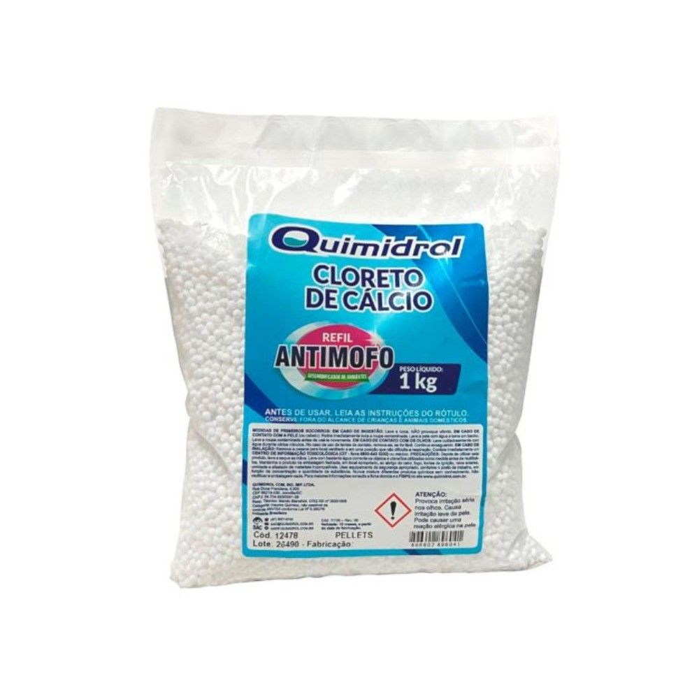 CLORETO DE CALCIO PELLETS 1KG BOLINHAS - QUIMIDROL