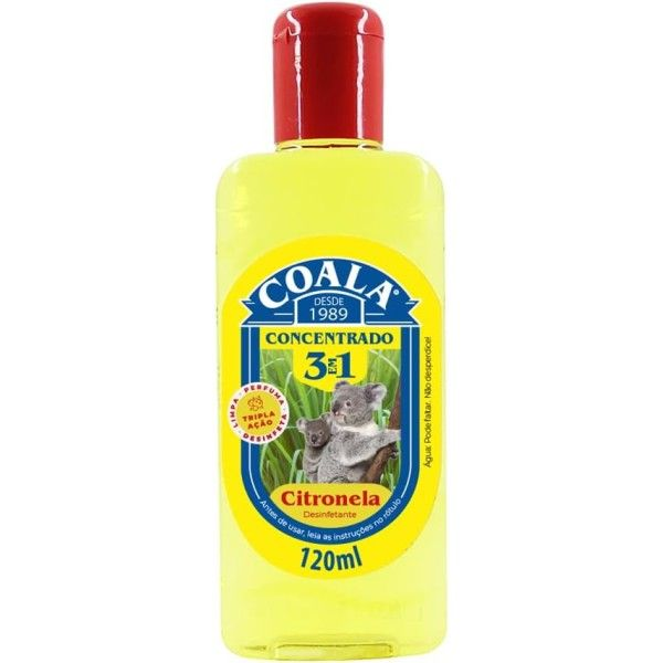 LIMPADOR PERFUMADO 120ML CITRONELA DILUI 8 GOTAL EM 1L AGUA - COALA