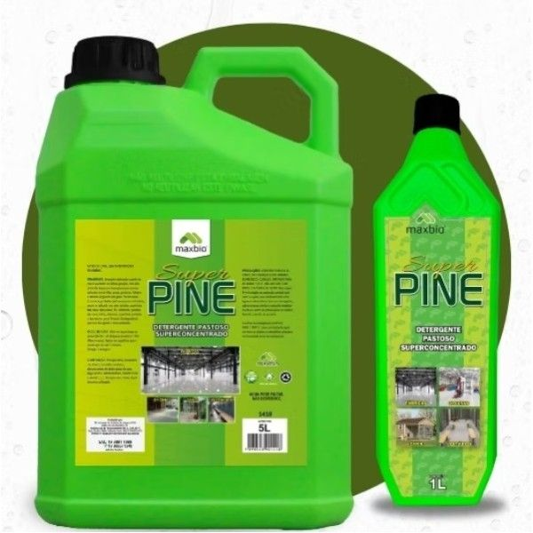 SUPER PINE LIMPADOR DE USO GERAL5L DILUIR 1L X 100L DE AGUA  - MAXBIO