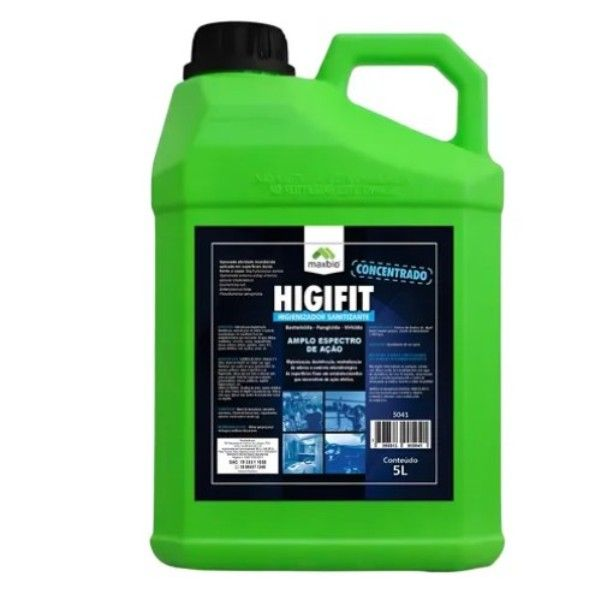 HIGIFIT LIMPADOR DESINFETANTE PARA ACADEMIAS 5L DILUIR 100ML EM 500ML DE AGUA UTILIZAR SPRAY PULVERIZADOR  - MAXBIO