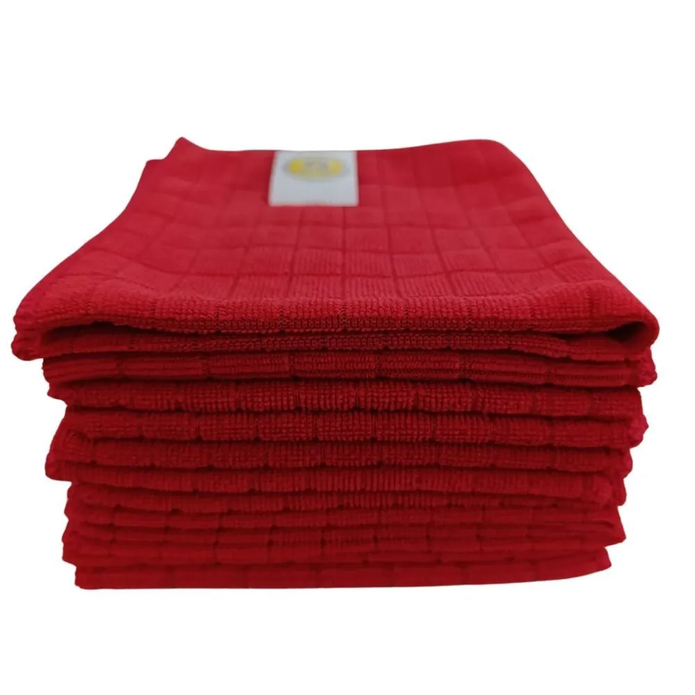 PANO MICROFIBRA VERMELHO 40X60CM QUADRICULADO 260GR - SUPER SAFETY
