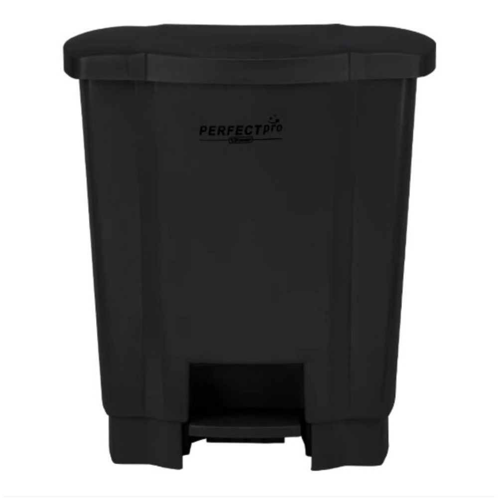 LIXEIRA 35L PRETA COM PEDAL A43L42C40CM CESTO COLETOR - PERFECT