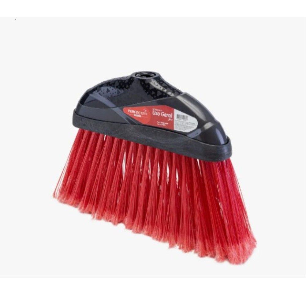 VASSOURA USO GERAL 23CM VERMELHA SEM CABO - PERFECT