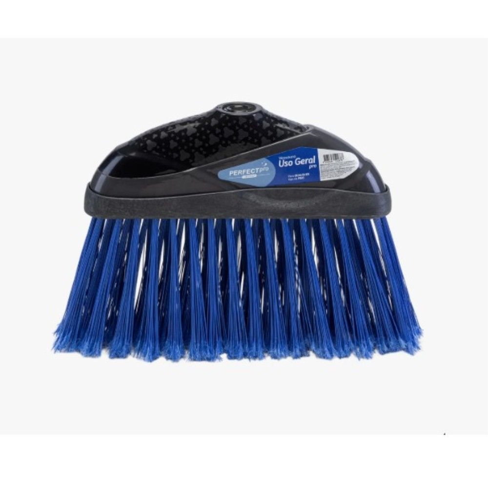 VASSOURA USO GERAL 23CM AZUL SEM CABO - PERFECT