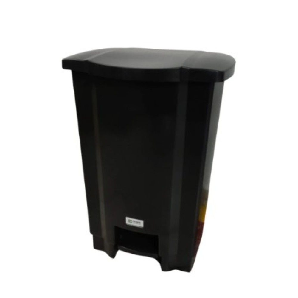 LIXEIRA 50L PRETA COM PEDAL A60L41P40CM CESTO COLETOR - TONK