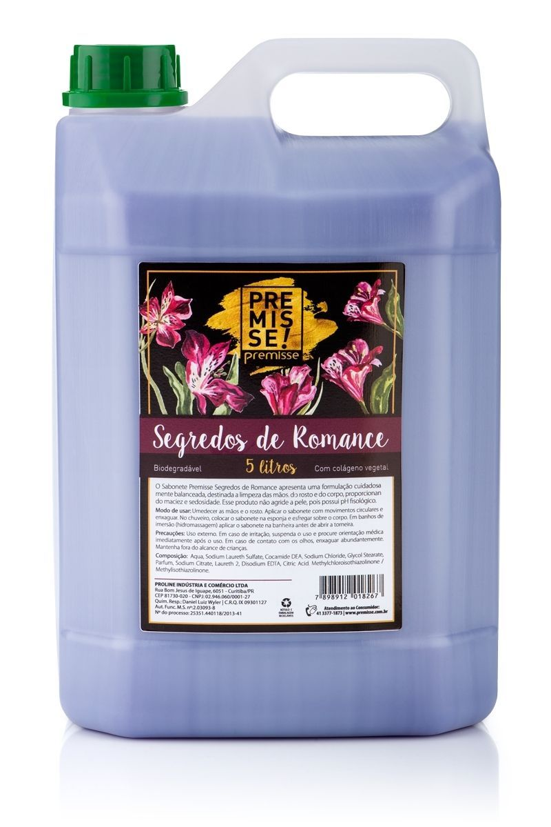 SABONETE LIQUIDO 5L SEGREDOS DO ROMANCE GOLD - PREMISSE