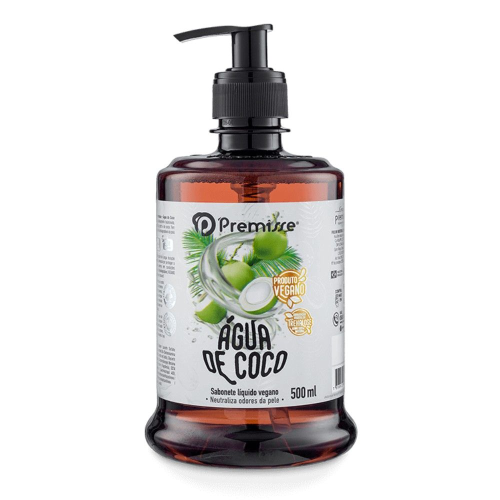 SABONETE VEGANO 500ML AGUA DE COCO - PREMISSE