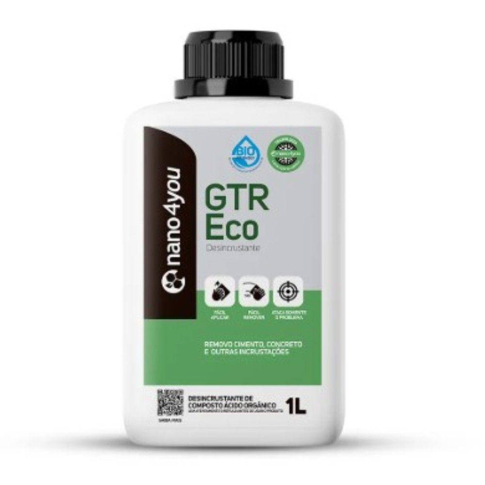 REMOVEDOR DESINCRUSTANTE 1L GTR ECO PRONTO USO ATIVO ACIDO ORGANICO - NANO4YOU