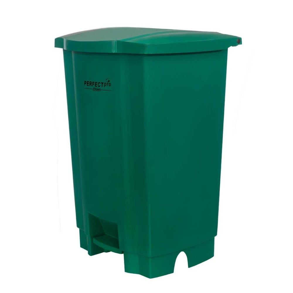 LIXEIRA 50L VERDE COM PEDAL A60L41P40 CESTO COLETOR - PERFECT