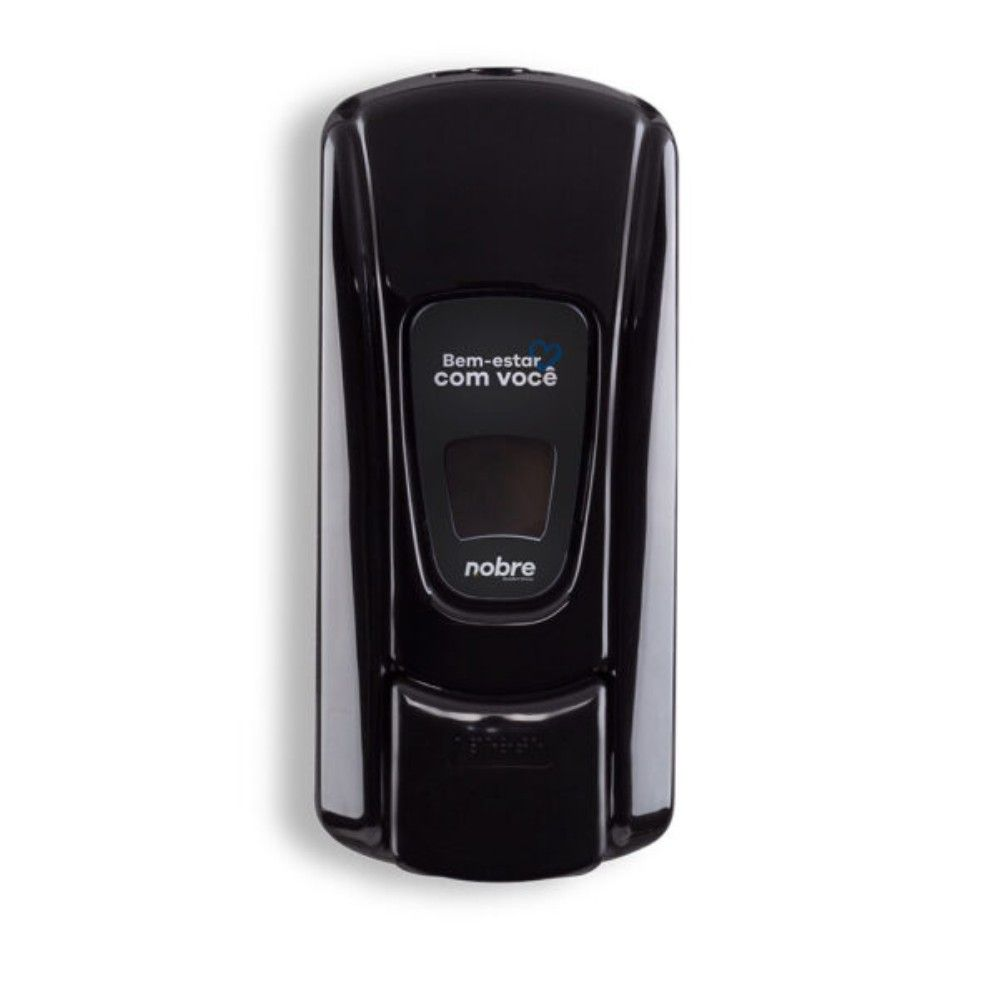 DISPENSER SABONETE / ALCOOL GEL 800ML PRETA COM RESERVATORIO - NOBRE