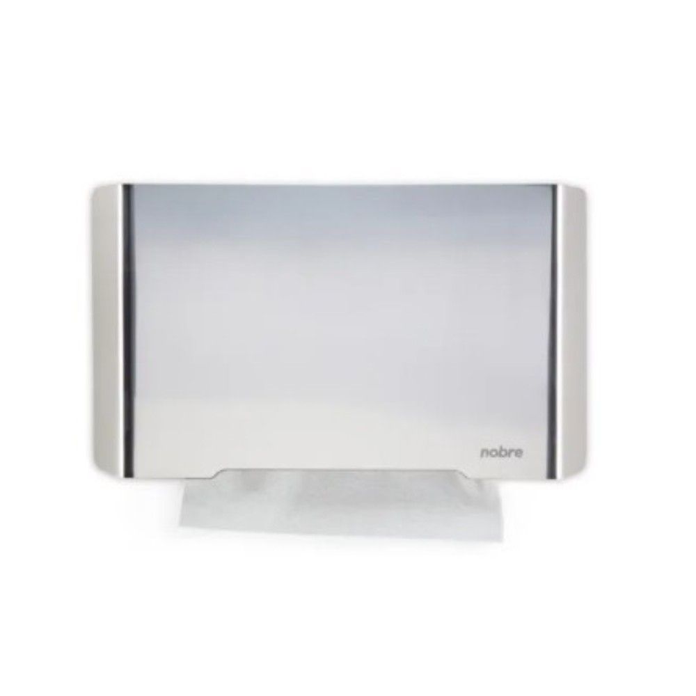 TOALHEIRO DISPENSER PORTA PAPEL TOALHA FRENTE INOX POLIDO - NOBRE 