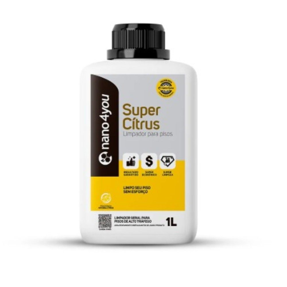 SUPER CITRUS LIMPADOR PARA PISOS 1L PRONTO USO ATIVO ACIDO ORGANICO - NANO4YOU