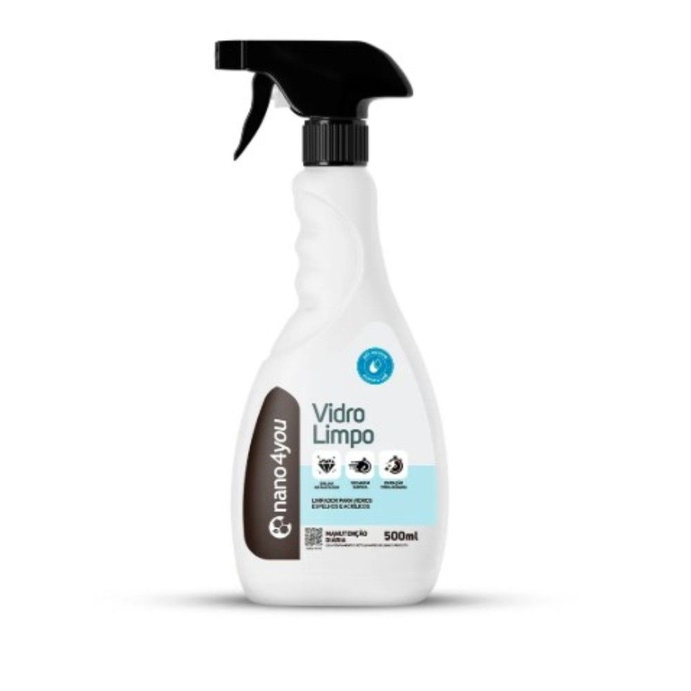 VIDRO LIMPO SPRAY 500 ML LIMPA VIDROS - NANO4YOU