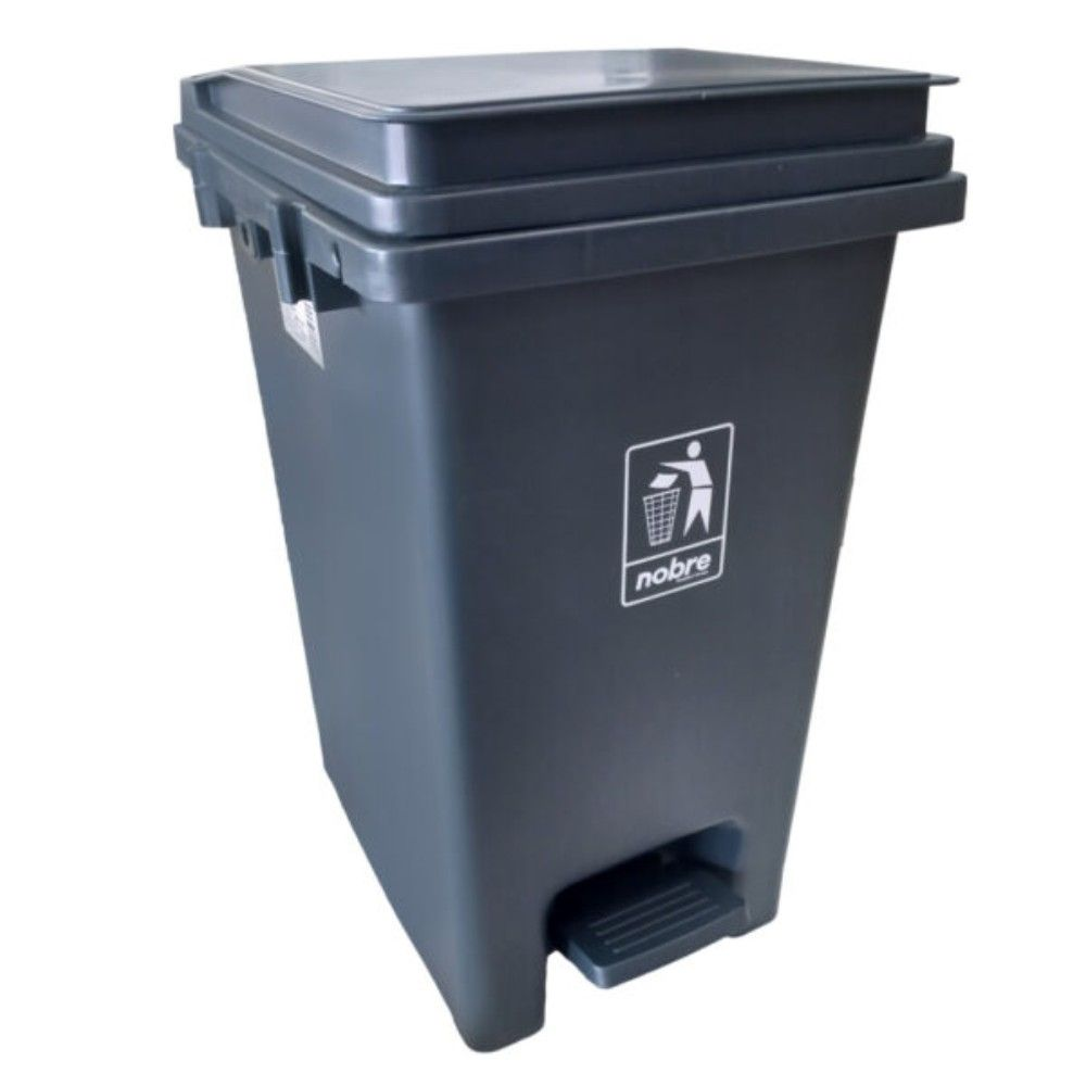 LIXEIRA 20L CINZA C/ PEDAL ALCCM - NOBRE