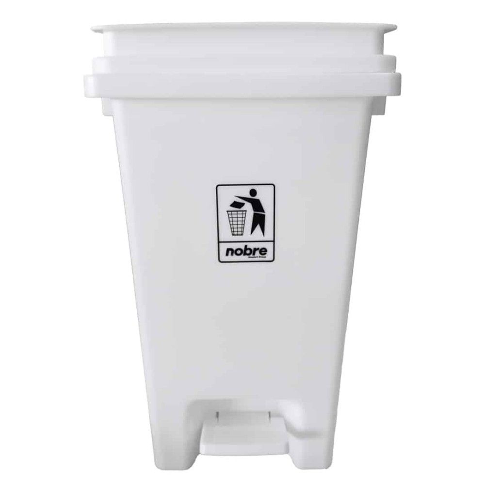 LIXEIRA 20L BRANCA C/ PEDAL ALCCM - NOBRE