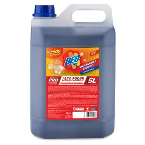 SABAO LIQUIDO 5L LAVA ROUPAS ALTO PODER DE REMOCAO DILUI 20ML EM 10L - DEOLINE