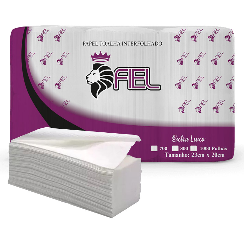 PAPEL TOALHA 23X20CM COM 1000 F SIMPLES EXTRA LUXO 100% CV - FIEL