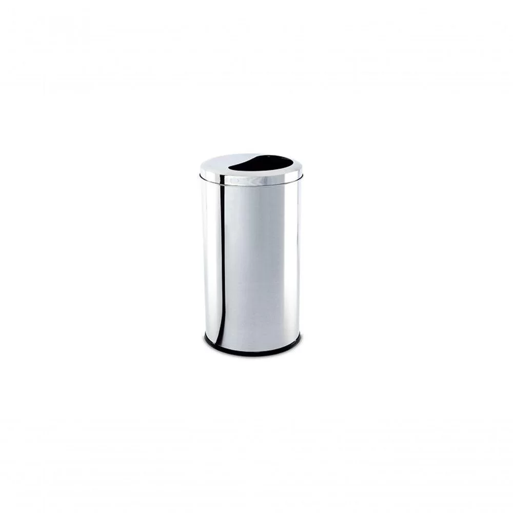 LIXEIRA 12L INOX COM TAMPA MEIA LUA A44D20CM - BRINOX