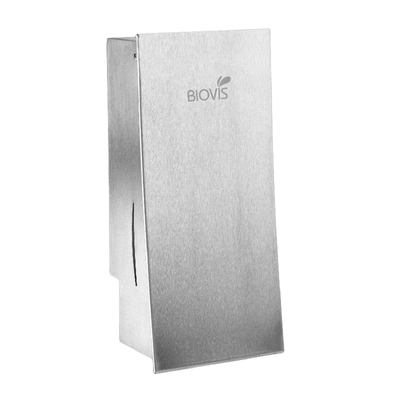 SABONETEIRA INOX ESCOVADO 800ML SLIM DISPENSER COM RESERVATORIO A23L11P8CM - BIOVIS NOBLE