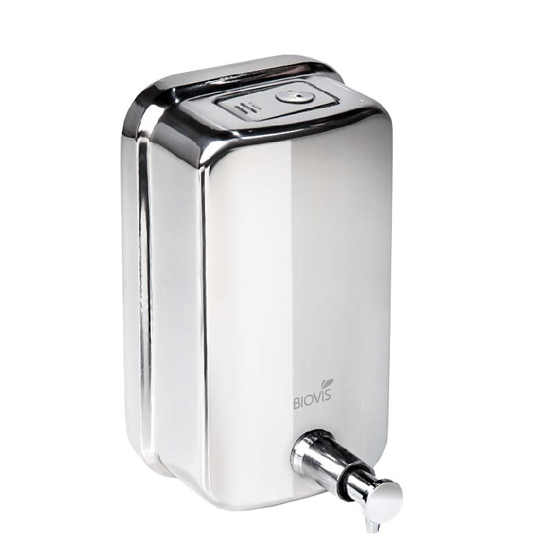 SABONETEIRA INOX POLIDO 1L VISIUM DISPENSER COM RESERVATORIO - BIOVIS