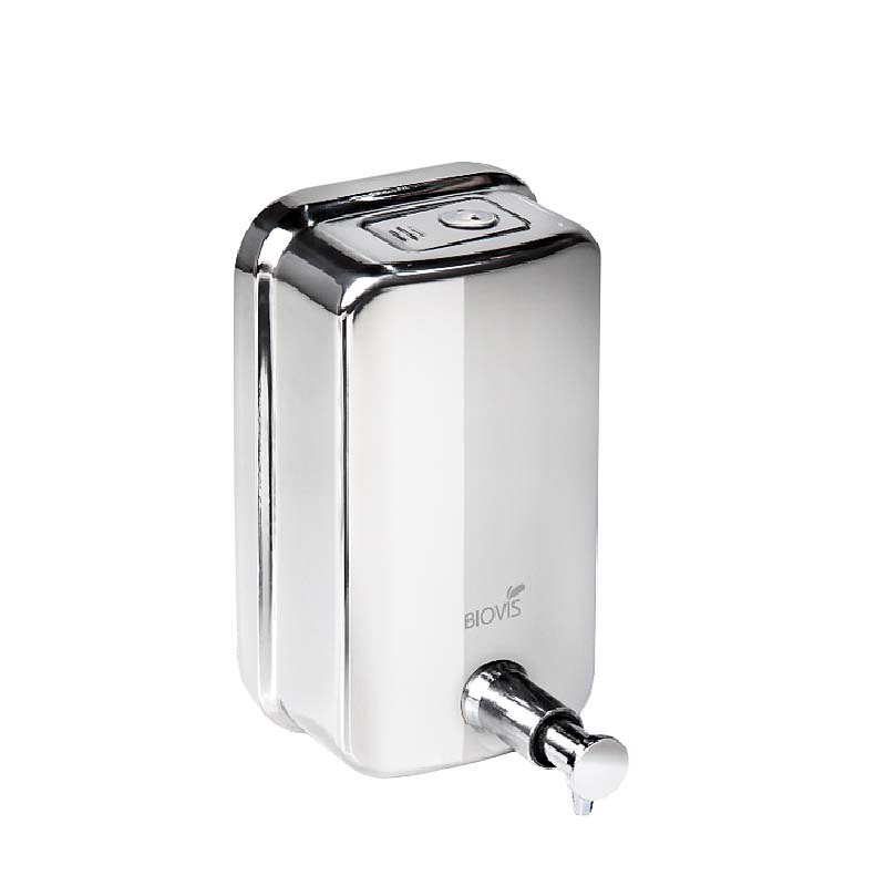 SABONETEIRA INOX POLIDO 500ML VISIUM DISPENSER COM RESERVATORIO - BIOVIS