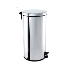 LIXEIRA 30L INOX REDONDA COM PEDAL E BALDE A64D30CM - BRINOX