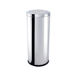 LIXEIRA 47L INOX REDONDA TAMPA ARO A70D30CM - BRINOX