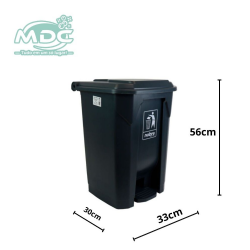 LIXEIRA 50L CINZA COM PEDAL CESTO COLETOR - NOBRE