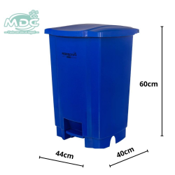 LIXEIRA 50L AZUL COM PEDAL A60L41P40CM CESTO COLETOR - PERFECT