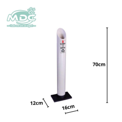 LIXEIRA COLETORA BRANCA PARA COPOS PLASTICOS SIMPLES 180ML PAPACOPO - NOBRE