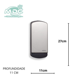 DISPENSER SABONETE / ALCOOL GEL 800ML FRENTE INOX POLIDO COM RESERVATORIO - NOBRE
