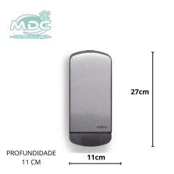 DISPENSER SABONETE / ALCOOL GEL 800ML FRENTE INOX ESCOVADO COM RESERVATORIO - NOBRE