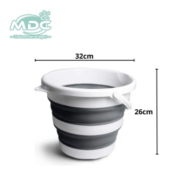 BALDE 12L BRANCO E CINZA RETRATIL ALTURA 26 BOCA 32 CM - NOBRE
