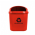 LIXEIRA 40L VERMELHA DIN / PET / PAPELEIRA / CESTO A52P32L44CM C/ SUP PLASTICO - JSN