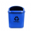 LIXEIRA 40L AZUL DIN / PET / PAPELEIRA / CESTO A52P32L44CM C/ SUP PLASTICO - JSN