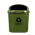 LIXEIRA 40L VERDE DIN / PET / PAPELEIRA / CESTO A52P32L44CM C/ SUP PLASTICO - JSN