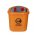 LIXEIRA 40L LARANJA DIN / PET / PAPELEIRA / CESTO A52P32L44CM C/ SUP PLASTICO - JSN