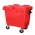 CONTENTOR 1000L VERMELHO A129L138P104CM COM 4 RODAS E SEM PEDAL - JSN