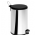 LIXEIRA 15L  INOX REDONDA COM PEDAL E TAMPA PRETA - BRINOX